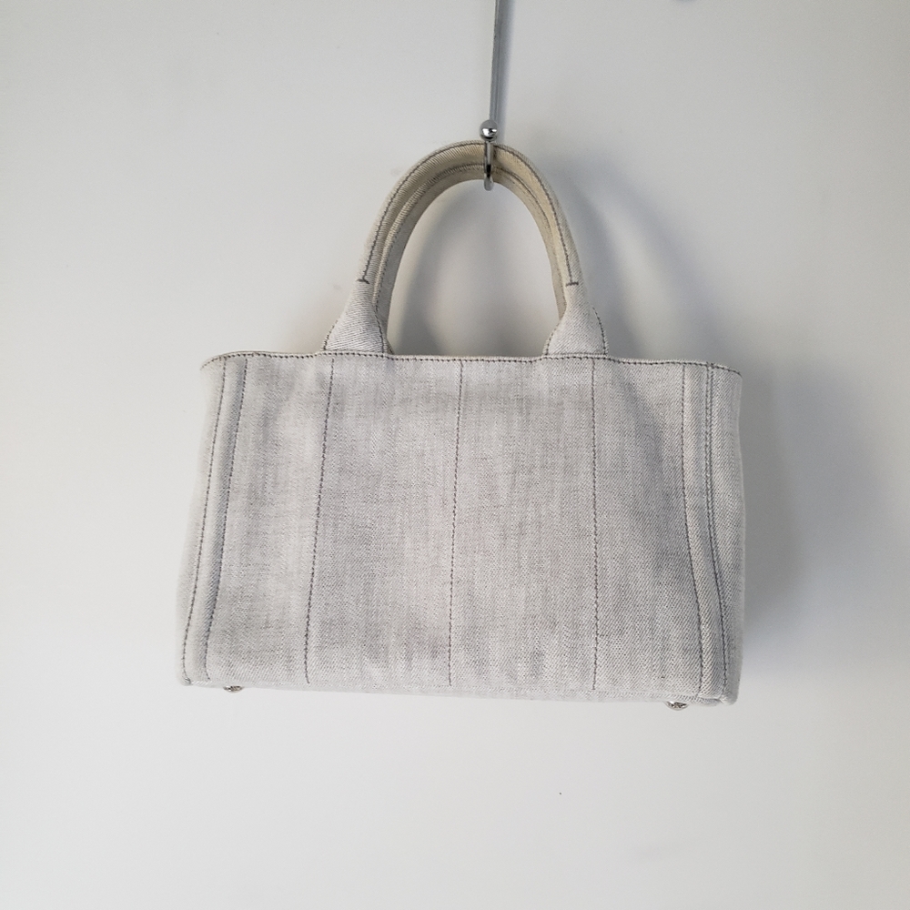 Authentic PRADA Canapa Canvas Tote with Sling. Vintage - Picture 8 of 16